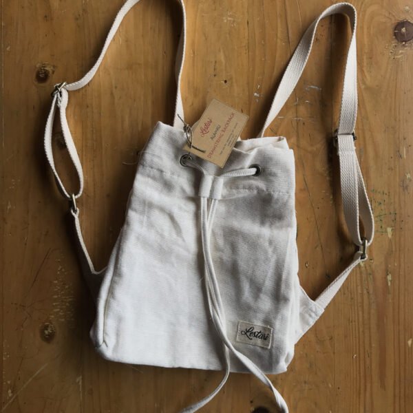 Lestari Drawstring Backpack Natural